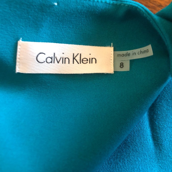 Teal blue/ green sleeveless business dress - Picture 2 of 3